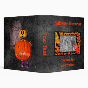 Halloween Pumpkin Man Personalized Photo  Binder