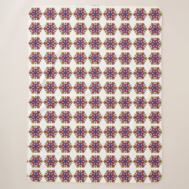 Halloween Pumpkin Mandala Sherpa Blanket (Front)