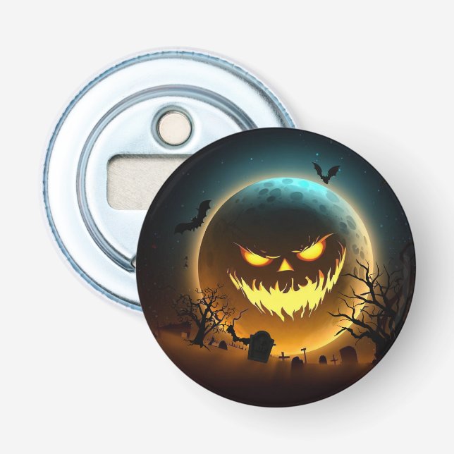 Halloween/pumpkin/moon/fall Bottle Opener (Front)