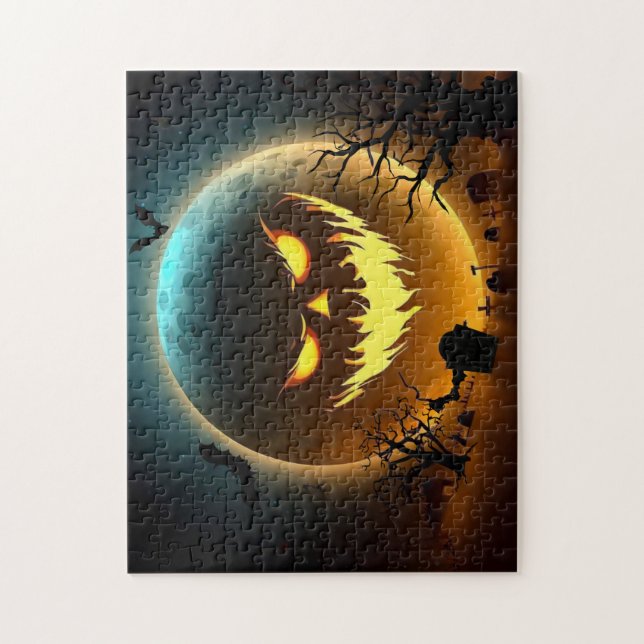 Halloween/pumpkin/moon/fall Jigsaw Puzzle (Vertical)