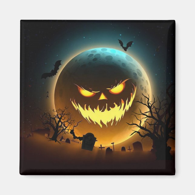 Halloween/pumpkin/moon/fall Magnet (Front)