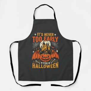 Halloween Pumpkin Never Too Early Castle Graphic_1 Apron