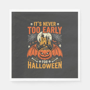 Halloween Pumpkin Never Too Early Castle Graphic_1 Napkin