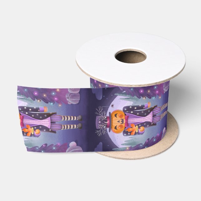Halloween Pumpkin Nutcracker Satin Ribbon (Spool)