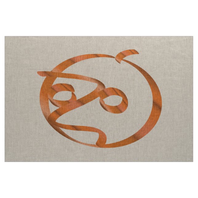 Halloween pumpkin on transparent background fabric (Yard)