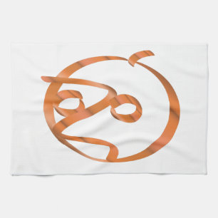 Halloween pumpkin on transparent background kitchen towel
