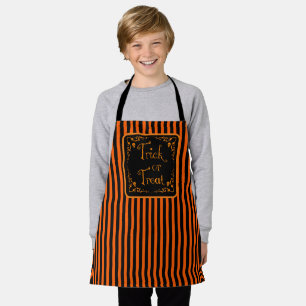 Halloween Pumpkin Orange Trick or Treat Apron