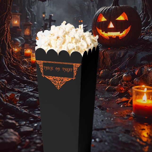 Halloween Pumpkin Orange Trick or Treat Favor Box (Creator Uploaded)
