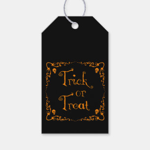 Halloween Pumpkin Orange Trick or Treat  Gift Tags