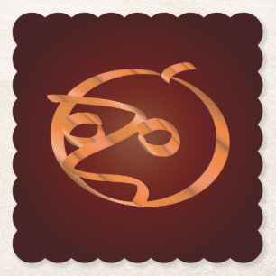 Halloween pumpkin paper coaster