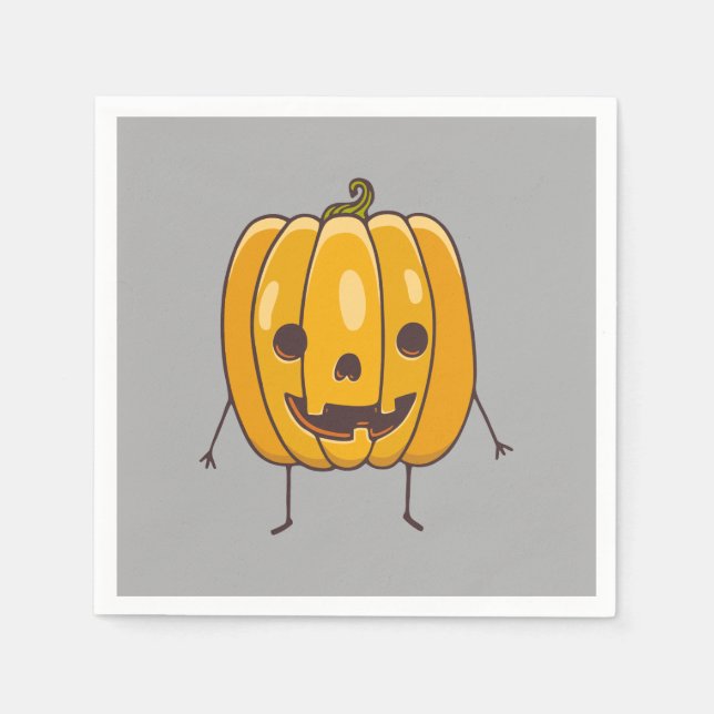 Halloween Pumpkin Paper Napkin (Front)