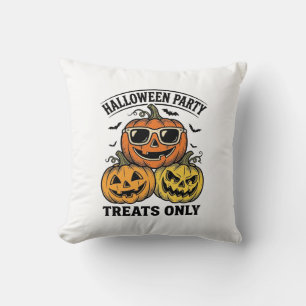 Halloween Pumpkin Party Vintage Jack O Lantern Shi Throw Pillow
