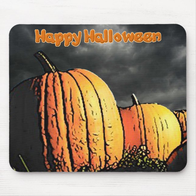 Halloween Pumpkin Patch Mouse Pad (Front)