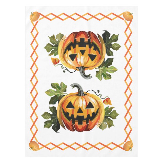 Halloween Pumpkin Patch  Tablecloth (Front)