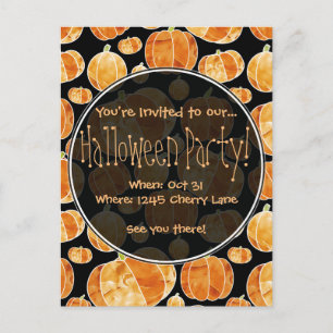 Halloween Pumpkin Pattern Party Invitation