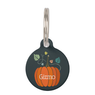 Halloween Pumpkin   Personalized Pet ID Tag