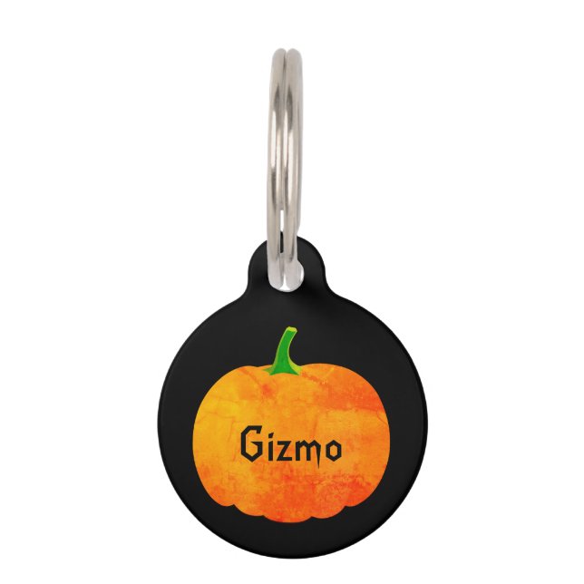 Halloween Pumpkin | Personalized Pet Tag (Front)