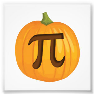 Halloween Pumpkin Pie Pi Photo Print
