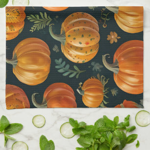 Halloween Pumpkin pie Vibes Kitchen Towel
