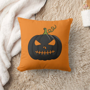 Halloween Pumpkin Pillow, Cute & Spooky Fall Decor Throw Pillow