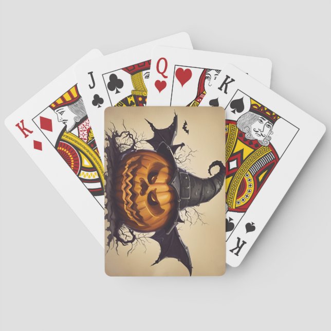 Halloween pumpkin playing cards (Back)