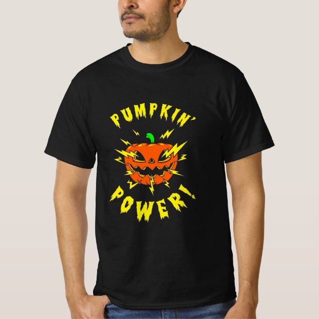 Halloween Pumpkin Power T-Shirt (Front)