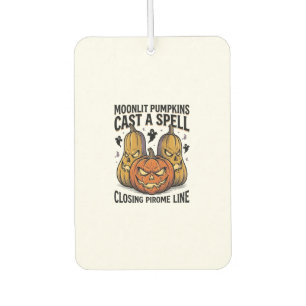 Halloween Pumpkin Quote Moonlit Jack O Lantern Eng Air Freshener