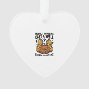 Halloween Pumpkin Quote Moonlit Jack O Lantern Eng Ornament