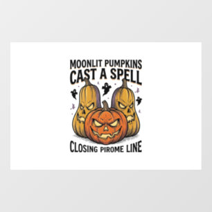 Halloween Pumpkin Quote Moonlit Jack O Lantern Eng Window Cling