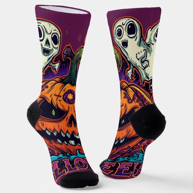 Halloween,Pumpkin Resign : Night of the Ghosts, Socks (Angled)
