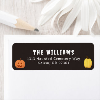 Halloween Pumpkin Return Address Label