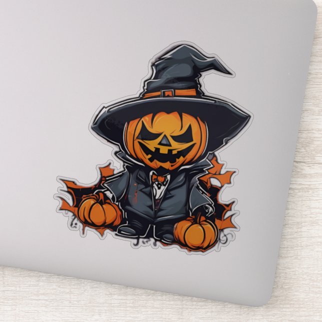 Halloween Pumpkin Scarecrow Adorable Fall Decor  (Detail)
