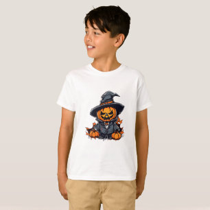 Halloween Pumpkin Scarecrow Adorable Fall Decor T-Shirt