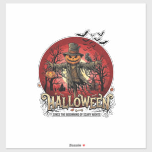 Halloween Pumpkin Scarecrow Raven Bats_1