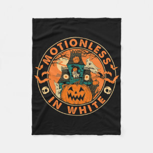 Halloween Pumpkin Scary Fun Motionlesses In White Fleece Blanket