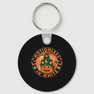 Halloween Pumpkin Scary Fun Motionlesses In White Keychain