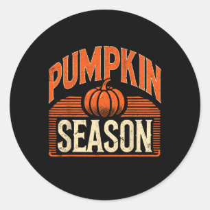 Halloween Pumpkin Season Fall Vibes Thanksgiving M Classic Round Sticker