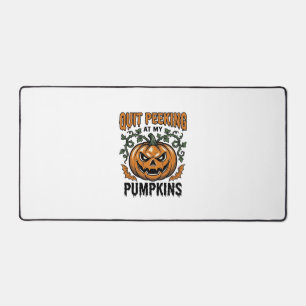 Halloween Pumpkin Shirt Vintage Engraving Joke_1 Desk Mat