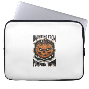 Halloween Pumpkin Shirt Vintage Jack O Lantern Tow Laptop Sleeve
