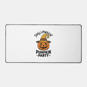 Halloween Pumpkin Shirt Vintage Witch Hat Fun_1 Desk Mat