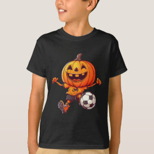 Halloween Pumpkin Skeleton Soccer Footll Costume B T-Shirt