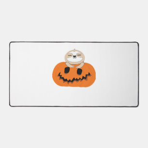 Halloween Pumpkin Sloth Classic T-Shirt Desk Mat