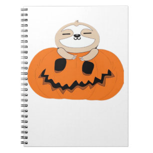 Halloween Pumpkin Sloth Classic T-Shirt Notebook