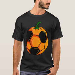 Halloween Pumpkin Soccer Ball Player Ball Team Spo T-Shirt
