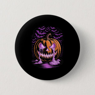 Halloween Pumpkin Soky Season Bats 2 Inch Round Button