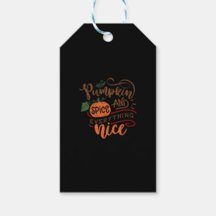 Halloween Pumpkin Spice And Everything Nice Gift Tags