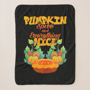 Halloween Pumpkin Spice And Everything Nice Sherpa Blanket