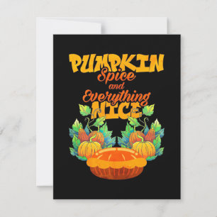 Halloween Pumpkin Spice And Everything Nice Thank You Card