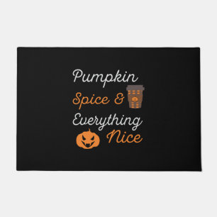 Halloween Pumpkin Spice and Everything Nice Xmas Doormat