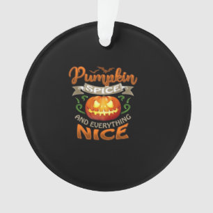 Halloween Pumpkin Spice Everything Nice Jack-O'-La Ornament